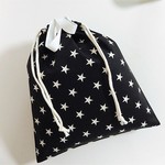 カッコ可愛い♪星柄☆黒☆お着替え袋