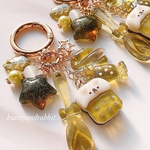 【sale】くまさんの抹茶ビスケットサンド♬.*ﾟジャラジャラキーホルダー  レジンキーホルダー