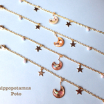 《ワンコインセール・再販》 月と星 ブレスレット