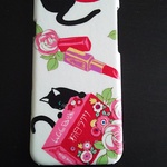 iPhoneケース黒猫モダンレトロコスメ