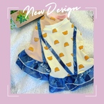 犬服　クマさん柄ワンピース