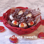新❤️バレンタインスイーツ❤️チョコ生地のシュークリームセット🕊️✨ミニチュアスイーツ　フェイクスイーツ　