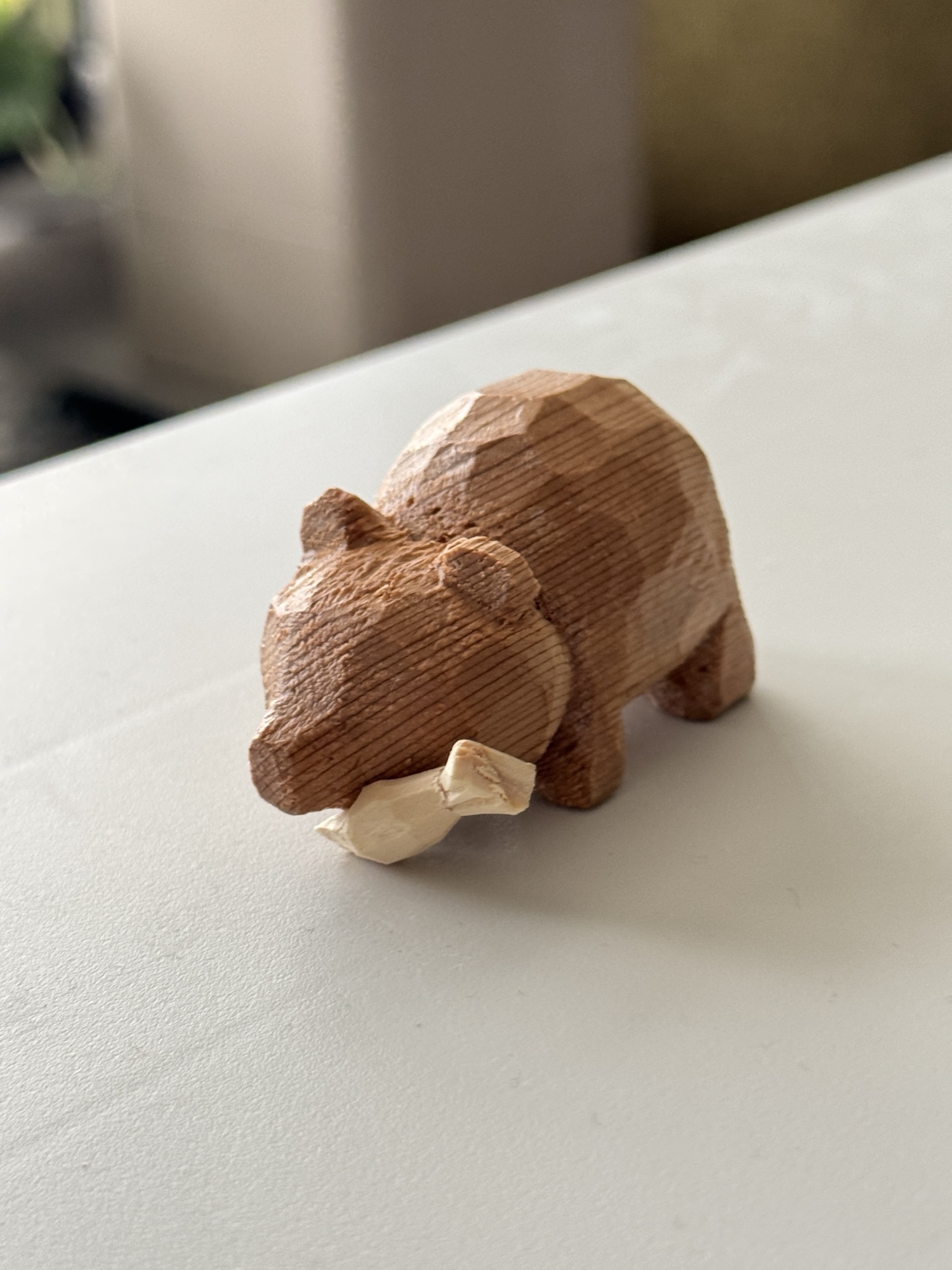 木彫の鮭をくわえた熊 - KIBORI NO OMISE | minne byGMOペパボ