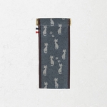 ねこのバネぐちポーチ★メガネケース★グレー★ねこ好き