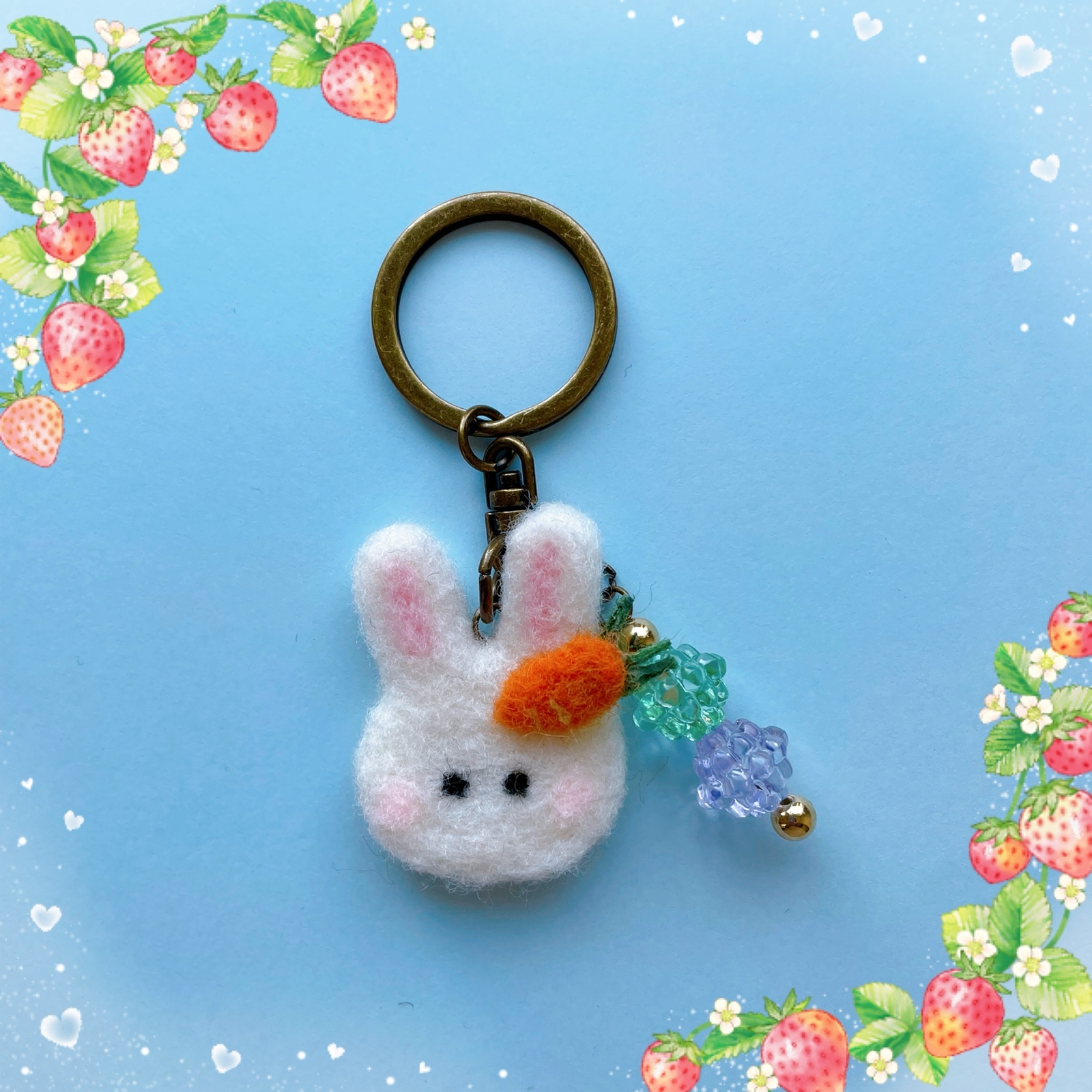 ほっこりうさぎとニンジン｜大人かわいい羊毛フェルト