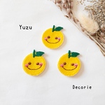 ワッペン 刺繍ワッペン ゆず 3枚セット｜アイロン接着