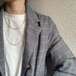 ーlong pearl chain necklaceー　サージカルステンレス　パールネックレス　バロックパール　オケージョンコーデ　オケージョン　チェーンネックレス　ロングネックレス