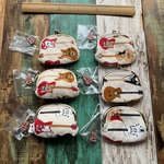 送料込　かっこいい　ギター柄　浅広　がま口　小銭入れ
