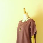 *受注製作*アンティークグレープ。ハーフリネンのポンチョ。【М】・【Ｌ】