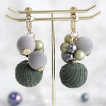 苔と石のピアス【イヤリング変更可】