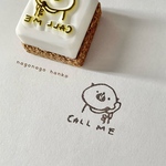 シャムシャムの「CALL ME」消しゴムはんこ