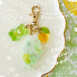 シトラスベアーなフルーツシェイカー🍋　　　　　　　　　　シャカシャカ　キーホルダー　レジン　アニマル　スイーツ　ドリンク　レモン　ライム　くま　カシャカシャ　プレゼント　ミニチュア　フェイクスイーツ