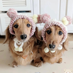 犬  Sサイズ  くま ぽんぽん 帽子 ♡ 猫 ペット ニット  かぶりもの 被り物 ニット帽  クマ 耳