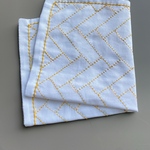 刺し子の布巾　桧垣