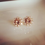  ❁プチビジューピアス❁トパーズ