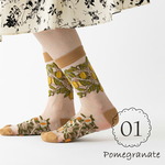 Jubilee Socks シースルーソックス 靴下 レース ウィリアム・モリス柄 花 フラワー stu-A001