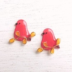 秋色の小鳥ピアスorイヤリング【期間限定】