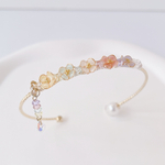 【人気✨】「花バングル」　パステル    バングル　ブレスレット　受注制作
