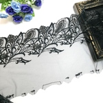 2m ラメ入りキラキラ  花柄 刺繡  チュールレース  はぎれ  ハンドメイド 手芸 