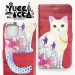 猫シリーズ「白猫」iPhone 手帳型スマホケース