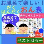 あいうえお表 だくおんはんだくおん表 お風呂 お風呂で楽しい！だくおんはんだくおん表 濁音 ポスター 半濁音 ポスター 濁音・半濁音 一覧表 ひらがな ポスター