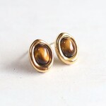 ☆新作☆タイガーアイ AAA つけっぱなしOK 錆びないサージカルステンレス【Tiger's eye（虎目石）ピアス】