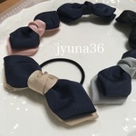 バイカラーシンプルヘアゴム