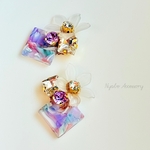 春　カラフルフラワーピアス/イヤリング