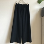 SALE イタリア ロロピアーナ社製 カシミヤ100％（黒）で作ったワイドパンツ