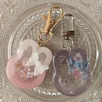 ピンクウサギ🐰レジンアクセサリー𓂃◌𓈒𓐍 𓈒プチギフト　プレゼント　ペア　お揃い　女の子　名入れ　小学生　卒業