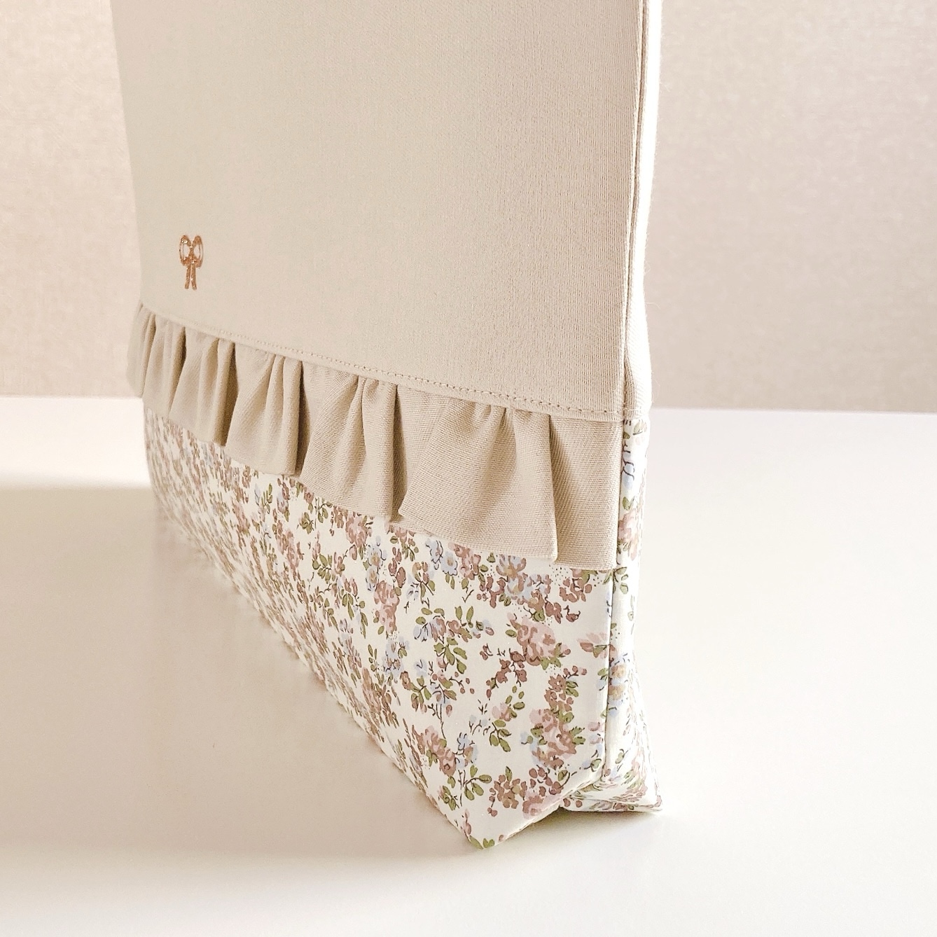 ハンドメイド　入園入学　三点セット リバティ　フルーツサラダ 3点セット】Libertyリバティ＊入園入学グッズ＊サンドベージュ