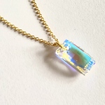 【オーストリア製 　swarovski　 格子　 ネックレス】