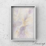 アルコールインクアート A4 原画《howan. lavender beige》