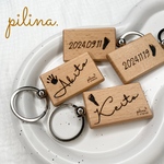 《《《pilina.オリジナル》》》pilina.ロゴ入り✐☡👣手形足形👣メモリアルネームキーリング　キーホルダー
