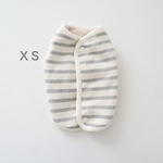 [犬服] XSサイズ 完成品 チワワ　　　　　　　　　　　天竺ボーダー柄 ニット 裏ボアリバーシブル パイピングベスト 背中開き