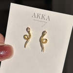 Ponpon&Hitotsubu earring 2pair set ポンポンと一粒ストーンのイヤリング 2ペアセット　ピアス　金アレ