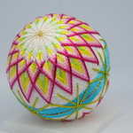 手まりN89 二つ菊　直径8cm[てまり 手毬 手鞠]