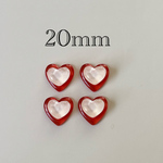 importアクリルカボション　レッド　4個入り