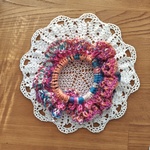 ソックヤーンのフリルシュシュ