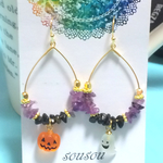 ハロウィンのフープピアス♡イヤリング   リーフ