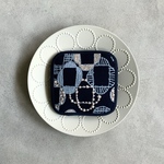 ウラぷっくりスクエアポーチ　veronica navy mina perhonen