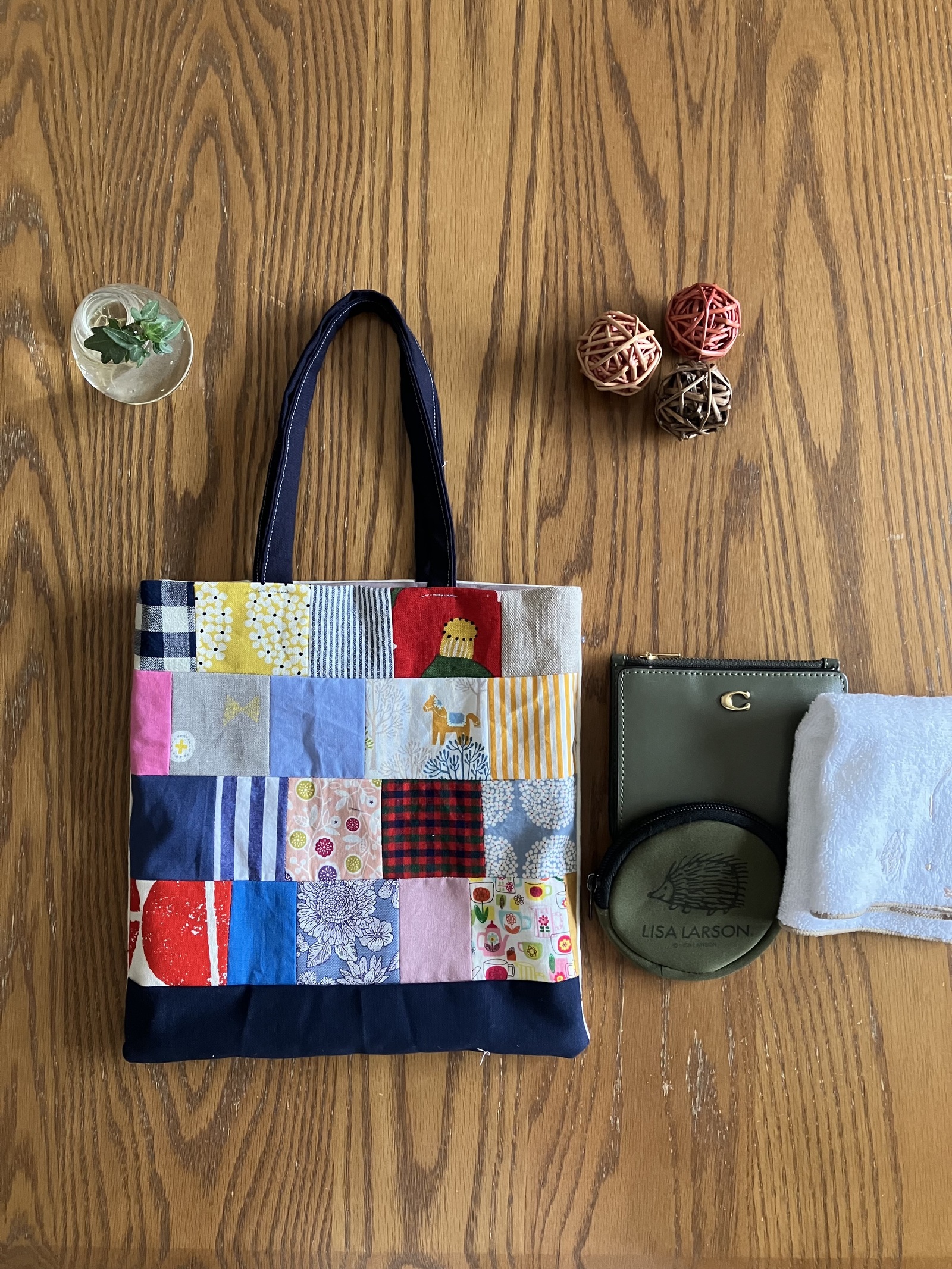 ♡専用♡ パッチワーク巾着トートバッグ(^-^)ハンドメイド