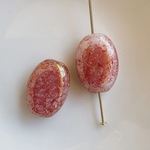 再販無し◆ デッドストック 18mm 硝子　チェコビーズ　ピンク