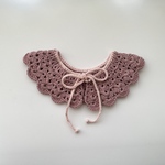 〈１点もの〉サイズが選べる　ベビーキッズ付け襟　cotton 100%   ベビースタイ　赤ちゃん　編み物　かぎ編み　