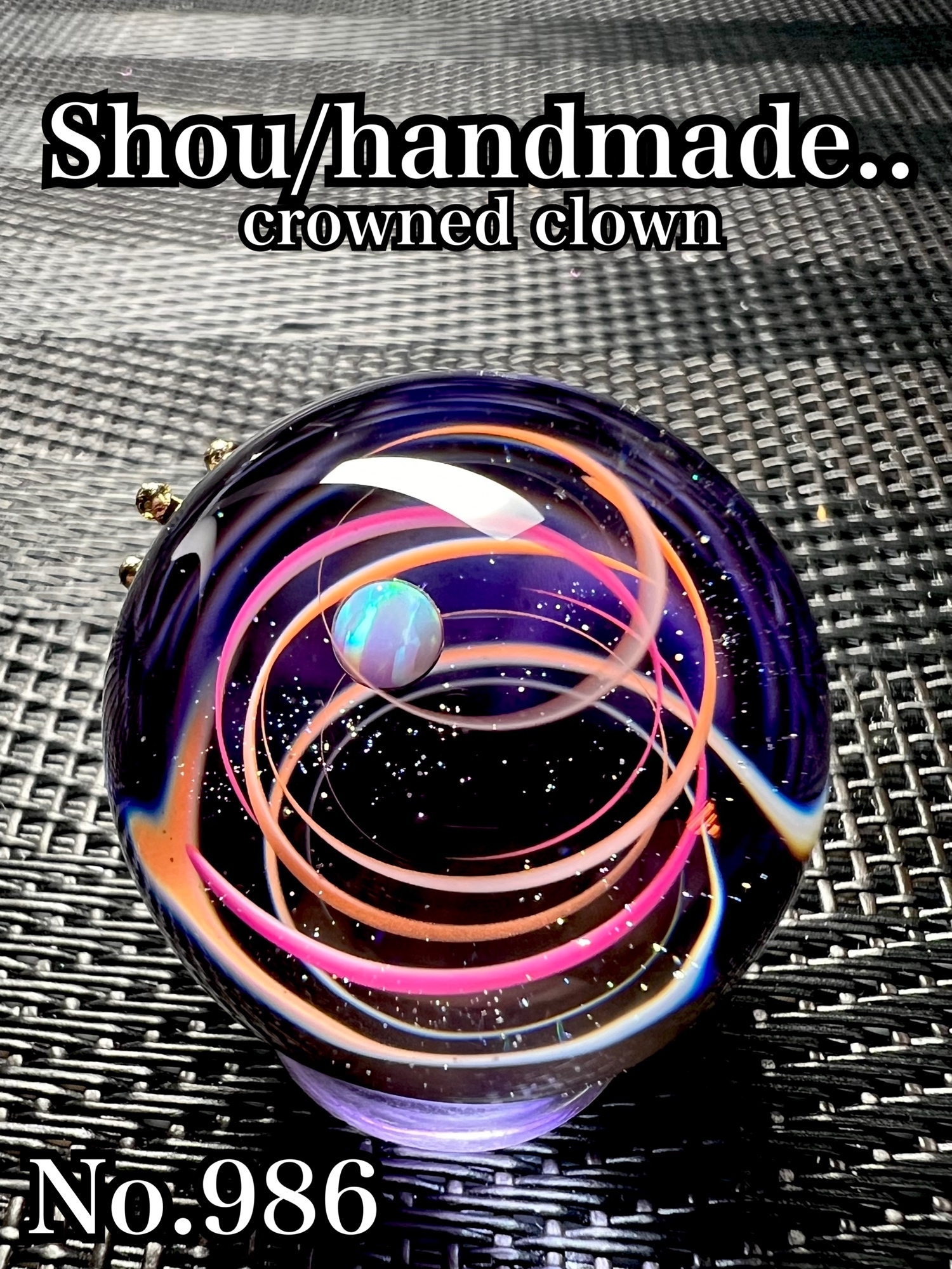 【専用出品】ハンドメイド　特大宇宙玉31mm 宇宙玉専用台座 激安通販サイト 専用出品】ハンドメイド 宇宙玉専用台座 特大