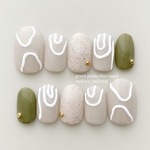 【再販】green pistàcchio×sand nail ニュアンスネイル 成人式 振袖 ブライダル ウェディング 結婚式 フォトウェディング ネイルチップ グリーン green 緑 ピスタチオ