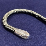 SNAKE bracelet 〜黒銀〜