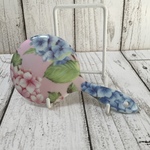 紫陽花の手鏡《白磁製》