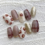 𝐅𝐥𝐨𝐰𝐞𝐫❁ おすすめ ネイルチップnail tip 韓国 大人可愛い order nail