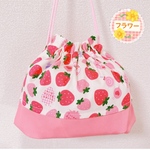 🍓ストロベリーミルク 入園準備 や毎日のランチタイムにピッタリ‼︎　お弁当袋 